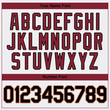 Laden Sie das Bild in den Galerie-Viewer, Custom White Black-Crimson Authentic Baseball Jersey