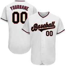 Laden Sie das Bild in den Galerie-Viewer, Custom White Black-Crimson Authentic Baseball Jersey