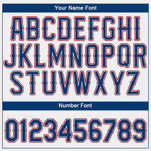 Laden Sie das Bild in den Galerie-Viewer, Custom White Royal-Red Authentic Baseball Jersey