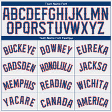 Laden Sie das Bild in den Galerie-Viewer, Custom White Royal-Red Authentic Baseball Jersey