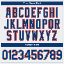 Laden Sie das Bild in den Galerie-Viewer, Custom White Royal-Red Authentic Baseball Jersey