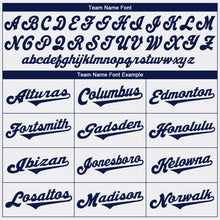 Laden Sie das Bild in den Galerie-Viewer, Custom White Navy Authentic Baseball Jersey