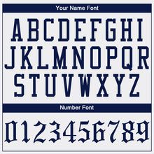Laden Sie das Bild in den Galerie-Viewer, Custom White Navy Authentic Baseball Jersey