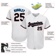 Laden Sie das Bild in den Galerie-Viewer, Custom White Black-Powder Blue Authentic Baseball Jersey