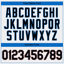 Laden Sie das Bild in den Galerie-Viewer, Custom White Black-Powder Blue Authentic Baseball Jersey