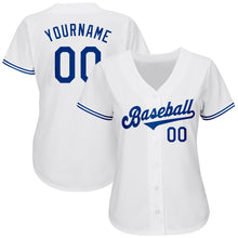 Laden Sie das Bild in den Galerie-Viewer, Custom White Royal Authentic Baseball Jersey