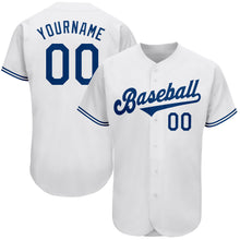 Laden Sie das Bild in den Galerie-Viewer, Custom White Royal Authentic Baseball Jersey