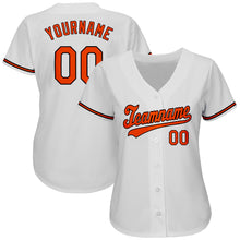 Laden Sie das Bild in den Galerie-Viewer, Custom White Orange-Black Authentic Baseball Jersey