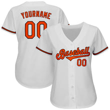 Laden Sie das Bild in den Galerie-Viewer, Custom White Orange-Black Authentic Baseball Jersey