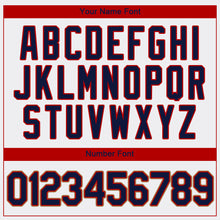 Laden Sie das Bild in den Galerie-Viewer, Custom White Navy-Red Authentic Baseball Jersey