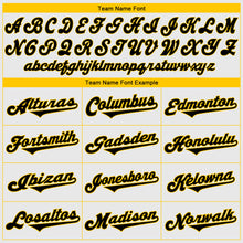 Charger l'image dans la galerie, Custom White Black-Gold Authentic Baseball Jersey