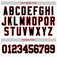 Charger l'image dans la galerie, Custom White Black Pinstripe Black-Red Authentic Baseball Jersey