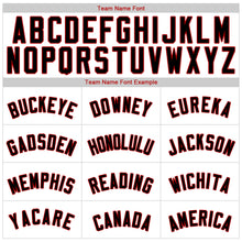 Charger l'image dans la galerie, Custom White Black Pinstripe Black-Red Authentic Baseball Jersey