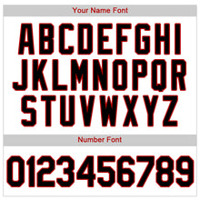 Charger l'image dans la galerie, Custom White Black Pinstripe Black-Red Authentic Baseball Jersey