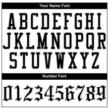 Charger l'image dans la galerie, Custom White Black Pinstripe Black-Gray Authentic Baseball Jersey