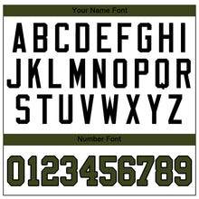 Charger l'image dans la galerie, Custom White Black Pinstripe Olive-Black Authentic Memorial Day Baseball Jersey