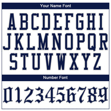 Charger l'image dans la galerie, Custom White Navy Pinstripe Navy-Gray Authentic Baseball Jersey