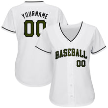 Laden Sie das Bild in den Galerie-Viewer, Custom White Olive-Black Authentic Memorial Day Baseball Jersey