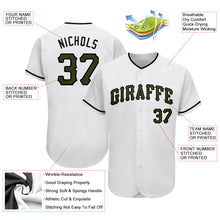 Laden Sie das Bild in den Galerie-Viewer, Custom White Olive-Black Authentic Memorial Day Baseball Jersey