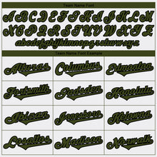 Laden Sie das Bild in den Galerie-Viewer, Custom White Olive-Black Authentic Memorial Day Baseball Jersey