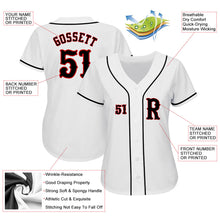 Laden Sie das Bild in den Galerie-Viewer, Custom White Black-Red Authentic Baseball Jersey
