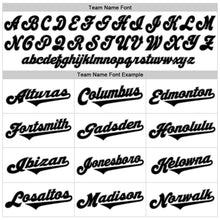 Загрузить изображение в средство просмотра галереи, Custom White Black Pinstripe Black-Gray Authentic Throwback Rib-Knit Baseball Jersey Shirt