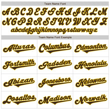 Загрузить изображение в средство просмотра галереи, Custom White Brown Pinstripe Brown-Gold Authentic Throwback Rib-Knit Baseball Jersey Shirt