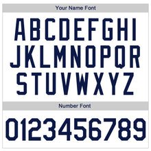 Laden Sie das Bild in den Galerie-Viewer, Custom White Navy Authentic Throwback Rib-Knit Baseball Jersey Shirt