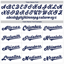 Laden Sie das Bild in den Galerie-Viewer, Custom White Navy Authentic Throwback Rib-Knit Baseball Jersey Shirt