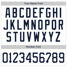 Charger l'image dans la galerie, Custom White Navy Pinstripe Navy Authentic Baseball Jersey