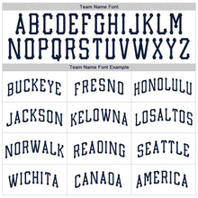 Charger l'image dans la galerie, Custom White Navy Pinstripe Navy Authentic Baseball Jersey