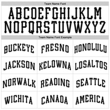 Charger l'image dans la galerie, Custom White Black Pinstripe Black-Gray Authentic Baseball Jersey