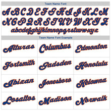 Charger l'image dans la galerie, Custom White Royal Pinstripe Royal-Orange Authentic Baseball Jersey