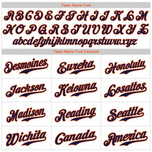 Laden Sie das Bild in den Galerie-Viewer, Custom White Navy-Orange Authentic Baseball Jersey