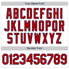 Laden Sie das Bild in den Galerie-Viewer, Custom White Red-Navy Authentic Baseball Jersey