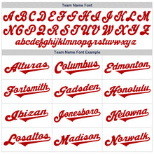 Laden Sie das Bild in den Galerie-Viewer, Custom White Red-Navy Authentic Baseball Jersey