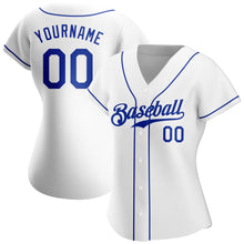 Laden Sie das Bild in den Galerie-Viewer, Custom White Royal Authentic Baseball Jersey