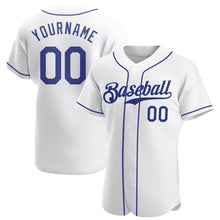 Laden Sie das Bild in den Galerie-Viewer, Custom White Royal Authentic Baseball Jersey