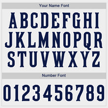 Laden Sie das Bild in den Galerie-Viewer, Custom White Navy-White Authentic Baseball Jersey