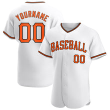 Laden Sie das Bild in den Galerie-Viewer, Custom White Orange-Black Authentic Baseball Jersey