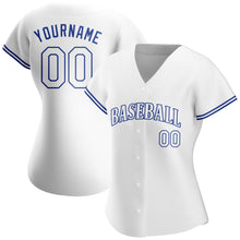 Laden Sie das Bild in den Galerie-Viewer, Custom White White-Royal Authentic Baseball Jersey