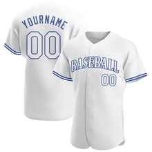 Laden Sie das Bild in den Galerie-Viewer, Custom White White-Royal Authentic Baseball Jersey