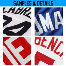 Laden Sie das Bild in den Galerie-Viewer, Custom White Black-Powder Blue Authentic Baseball Jersey