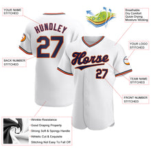 Laden Sie das Bild in den Galerie-Viewer, Custom White Navy-Red Authentic Baseball Jersey