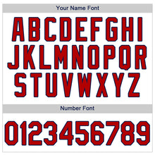 Загрузить изображение в средство просмотра галереи, Custom White Red-Navy Authentic Baseball Jersey