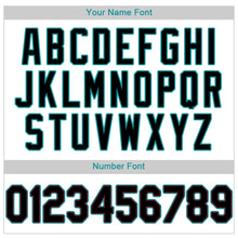 Load image into Gallery viewer, Custom White Black-Aqua Authentic Baseball Jersey