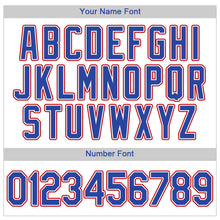 Laden Sie das Bild in den Galerie-Viewer, Custom White Royal-Red Authentic Baseball Jersey