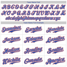 Laden Sie das Bild in den Galerie-Viewer, Custom White Royal-Red Authentic Baseball Jersey