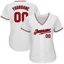 Charger l'image dans la galerie, Custom White Red-Black Authentic Baseball Jersey
