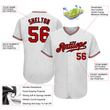 Charger l'image dans la galerie, Custom White Red-Black Authentic Baseball Jersey
